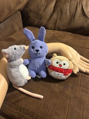 Purple Plush Bunny Small Pet Toy - Soft Chew-Friendly Playmate
